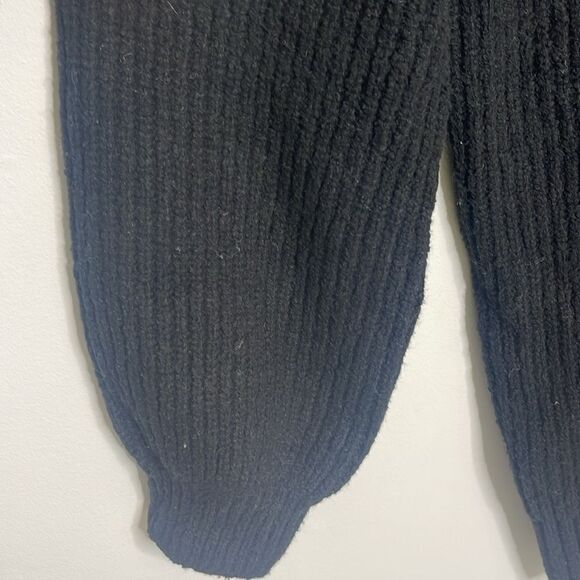 Revolve LPA Cadae V neck Chunky black  Sweater Dress Sample  Small oversized - Picture 12 of 12